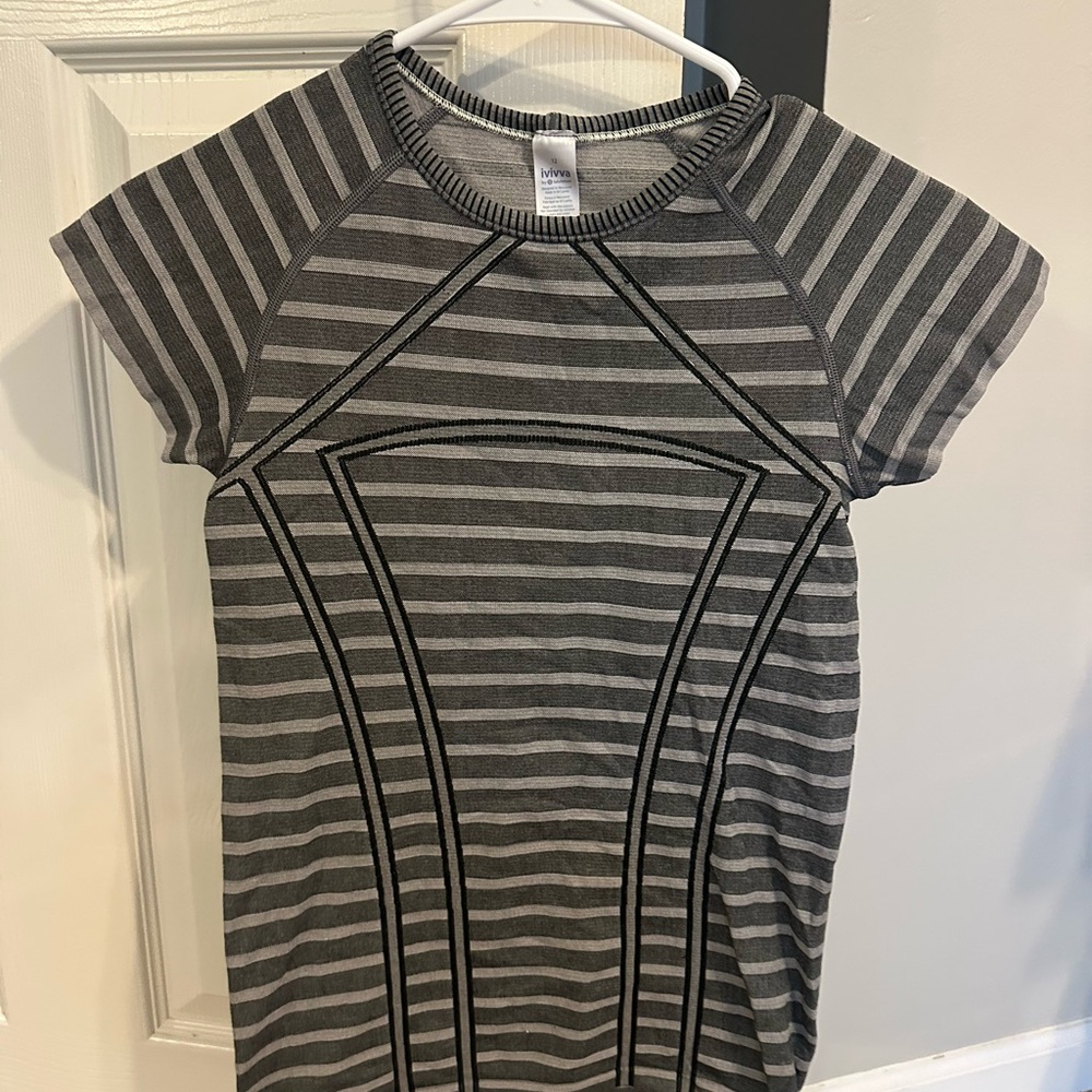Striped Gray and Black Dress
